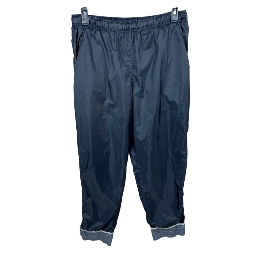 Vintage Nike Black & Grey Colorblock Zip Ankle Pull On Elastic Waist Pants